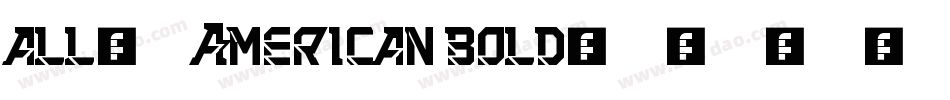 all-American bold字体转换